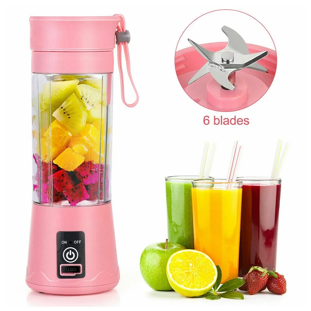 380Ml Electric Juicer Bottle, Fruit Vegetable Blender