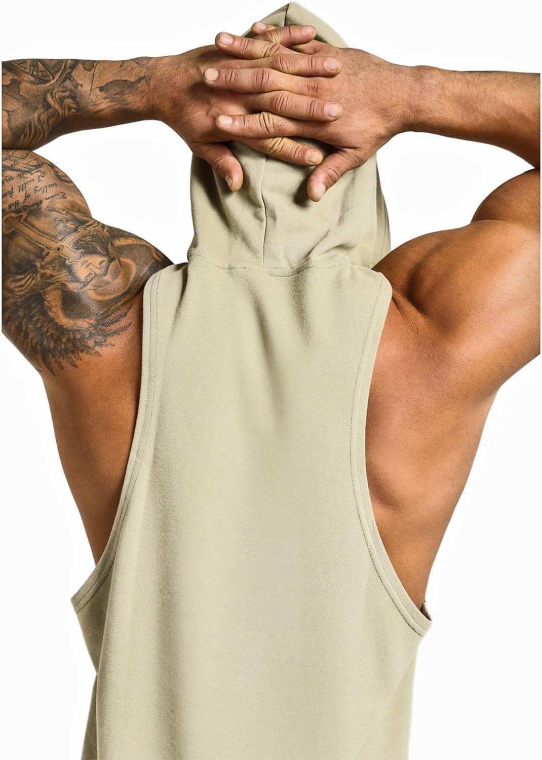 Men'S 2 Pack Workout Hooded Tank Top Cut off Bodybuilding Muscle Shirt