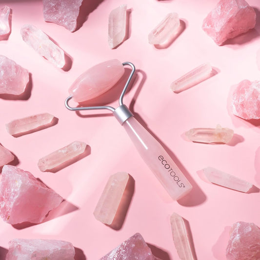 Mini Rose Quartz Facial Roller with 100% Rose Quartz (Pack of 1)