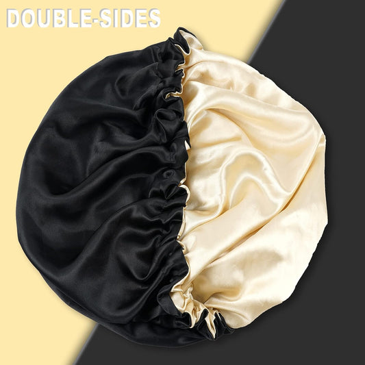 Double-Sided Adjustable Bonnet Cap (Black)