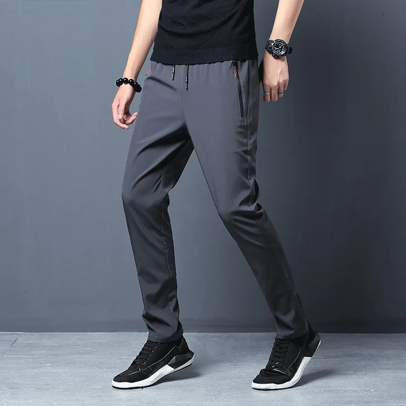 Men Running Pants With Zipper Pockets Men Training and Joggings Pants