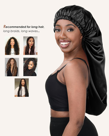 Long Bonnet Braid Bonnets for Sleeping 