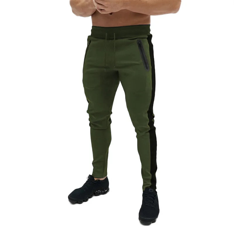 Men Running Pants With Zipper Pockets Men Training and Joggings Pants