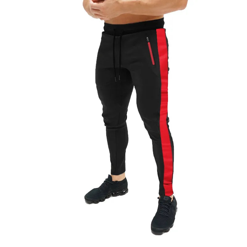 Men Running Pants With Zipper Pockets Men Training and Joggings Pants