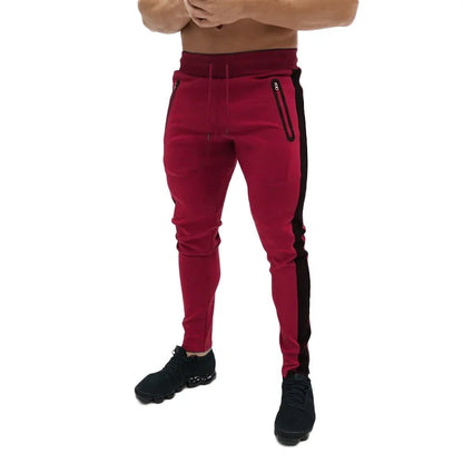 Men Running Pants With Zipper Pockets Men Training and Joggings Pants