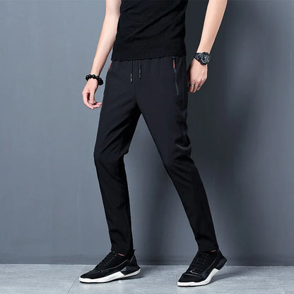 Men Running Pants With Zipper Pockets Men Training and Joggings Pants