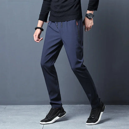 Men Running Pants With Zipper Pockets Men Training and Joggings Pants