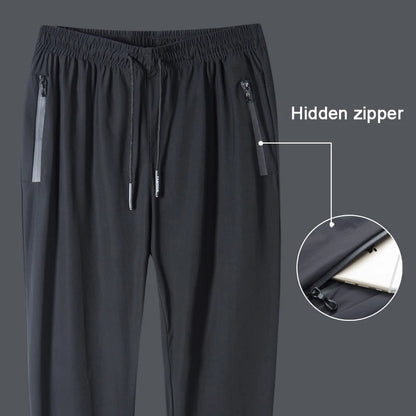 Men Running Pants With Zipper Pockets Men Training and Joggings Pants