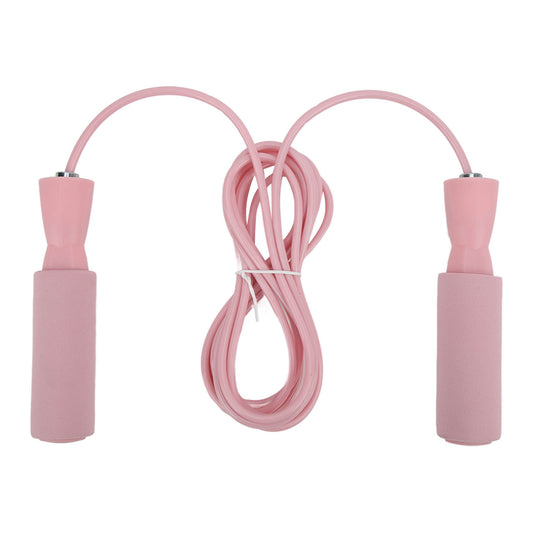 Steel Wire Jumping Rope Ajustable Skipping Rope with Double Bearings for Men Women and Children Pink